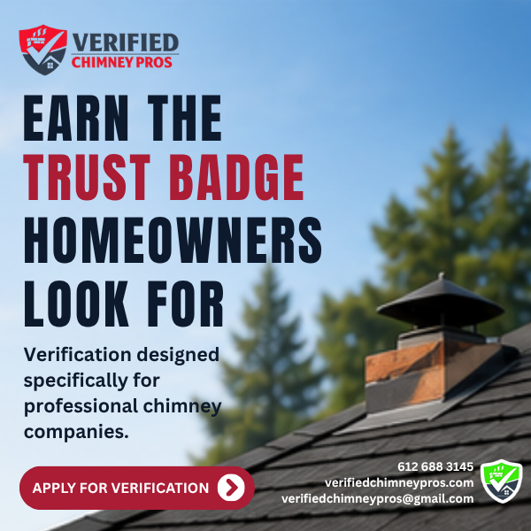 Chimney contractor displaying a trust badge for contractors to build customer confidence.
trust badge for contractors