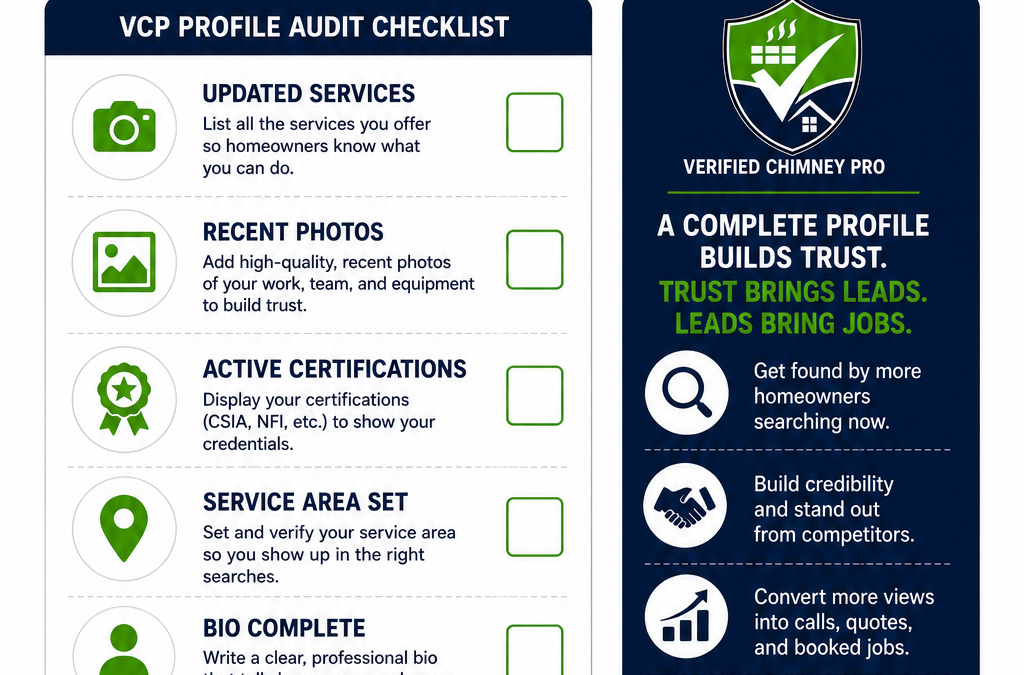 VCP Profile Optimization: 8 Powerful Steps to Win More Chimney Jobs in 2026